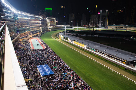 Happy Valley Horse Race Track Hong Kong, Chinaのeditorial素材