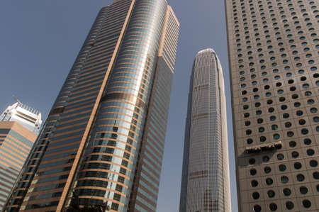Skyscrapers in Hong Kong financial district.