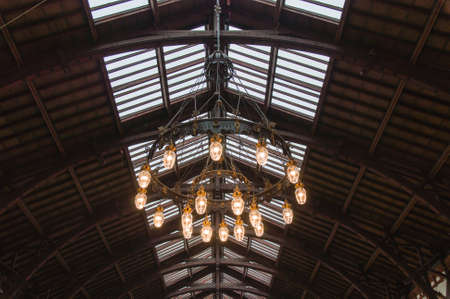 Old Chandelier in Copenhagen Trainstation, Denmarkの写真素材