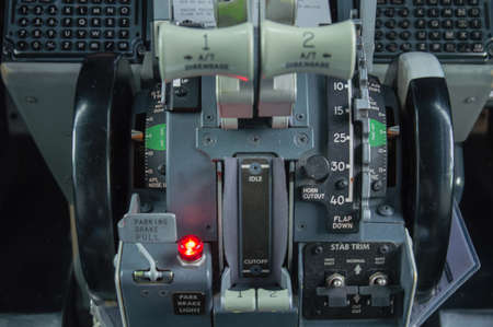 Throttle controls of Engines one and two