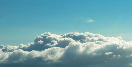 Blue sky with clouds aerial viewの写真素材