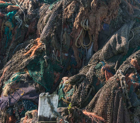 Heap of Fishing netsの写真素材
