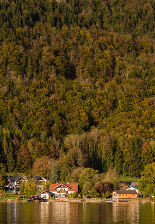 Traditional Housing  in Austrian Alps Mountains.のeditorial素材