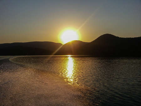 Sunset Landscape view of Loskop Nature Reserve,South Africaの写真素材