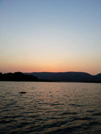 Sunset over Loskop national park, South Africaの写真素材