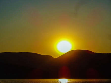 Sunset over Loskop national park, South Africaの写真素材
