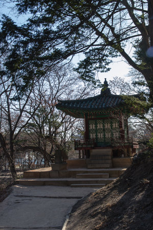 Changdeokgung is the best preserved of the "Five Grand Palaces" of the Joseon Dynasty. 
This picture is from the secret garden (Huwon) behind the palace, in Seoul, Korea.のeditorial素材