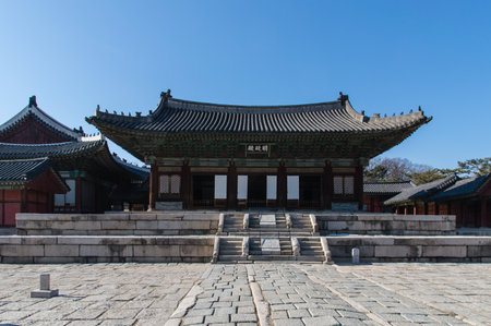 Traditional Architecture in Changgyeonggung Palace; Seoul, South Koreaのeditorial素材