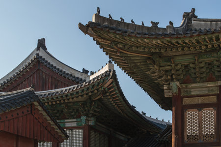 Traditional Architecture in Changgyeonggung Palace; Seoul, South Koreaのeditorial素材