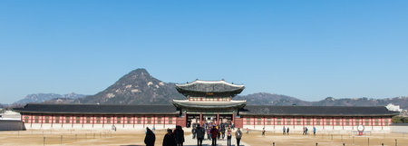 Gyeongbokgung palace in Seoul, Koreaのeditorial素材