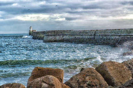 A Lighthouse in Aberdeen- Scotlandの写真素材