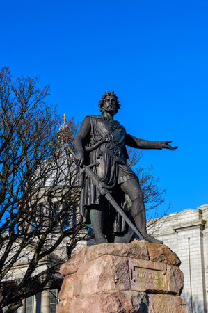 William Wallace statue in Aberdeen,Scotlandのeditorial素材