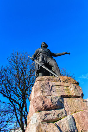 William Wallace statue in Aberdeen,Scotlandのeditorial素材