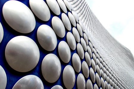 Exterior of shopping mall building, Birmingham, West Midlandsのeditorial素材
