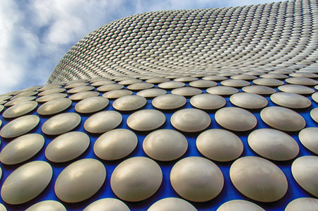 Exterior of shopping mall building, Birmingham, West Midlandsのeditorial素材