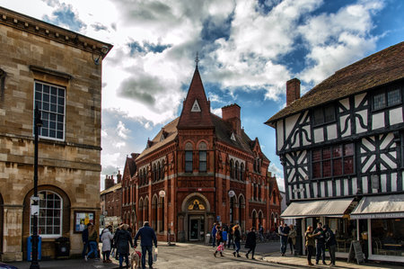 STRATFORD-UPON-AVON , ENGLAND - January 31th: Stratford-Upon-Avon in England, as seen on JULY 25th, 2014. It is a market town most famously known as the birthplace of William Shakespeare.のeditorial素材