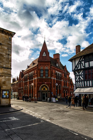STRATFORD-UPON-AVON , ENGLAND - January 31th: Stratford-Upon-Avon in England, as seen on JULY 25th, 2014. It is a market town most famously known as the birthplace of William Shakespeare.のeditorial素材