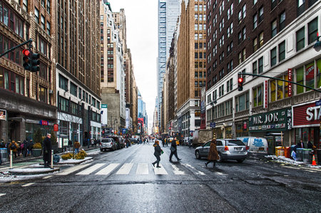 Typical Street Scene New York, USAのeditorial素材