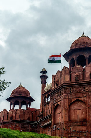 Lal Qila - Red Fort in Delhi, Indiaのeditorial素材