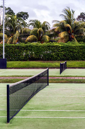 A tennis court in paramaribo, surinamの写真素材