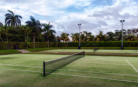 A tennis court in paramaribo, surinamの写真素材