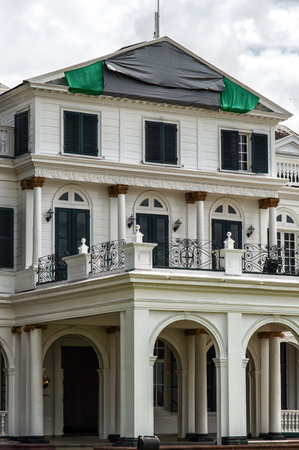 The Gouvernementsgebouw is the presidential palace of Suriname, located in the capital of Paramaribo.のeditorial素材