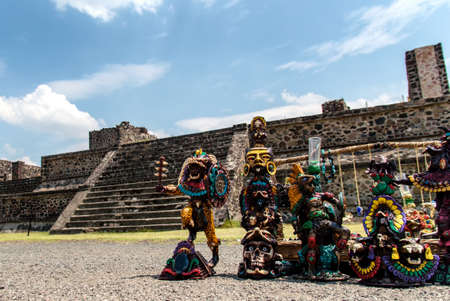 Teotihuacan Ancient ruins of the Aztec like tribe from 100 BC just outside Mexico Cityの写真素材