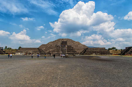 Pyramid of the Moon at Teotihuacanの写真素材