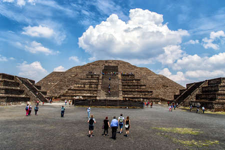 Pyramid of the Moon at Teotihuacanの写真素材