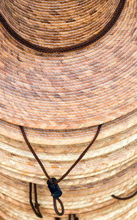 A Stack of straw hats