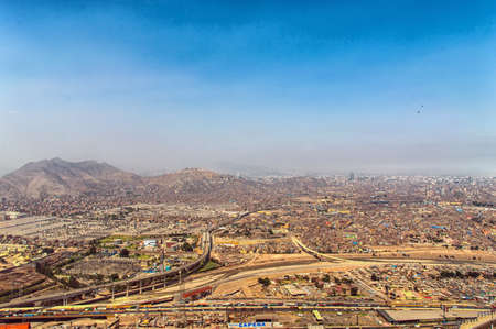 panoramic view of Lima city, Peruの写真素材