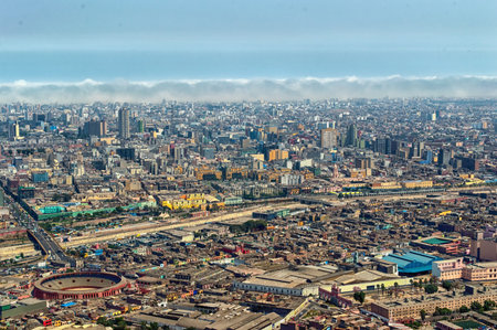 panoramic view of Lima city, Peruのeditorial素材
