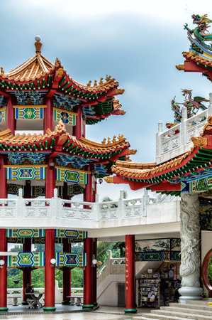 Thean Hou Temple in Kuala Lumpur, Malaysia The Thean Hou Temple is a landmark six-tiered Chinese temple in Kuala Lumpur.のeditorial素材