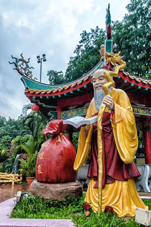 Buddha statues which is located at the Thean Hou Templeの写真素材
