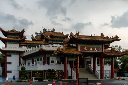 Thean Hou Temple in Kuala Lumpur, Malaysia The Thean Hou Temple is a landmark six-tiered Chinese temple in Kuala Lumpur.のeditorial素材