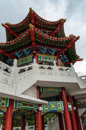 Thean Hou Temple in Kuala Lumpur, Malaysia The Thean Hou Temple is a landmark six-tiered Chinese temple in Kuala Lumpur.のeditorial素材