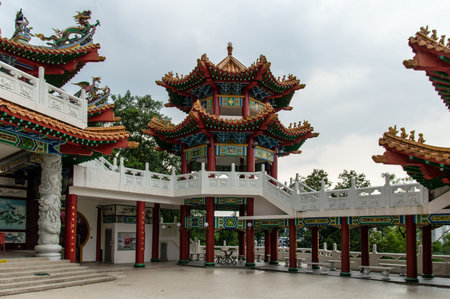 Thean Hou Temple in Kuala Lumpur, Malaysia The Thean Hou Temple is a landmark six-tiered Chinese temple in Kuala Lumpur.のeditorial素材