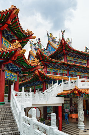 Thean Hou Temple in Kuala Lumpur, Malaysia The Thean Hou Temple is a landmark six-tiered Chinese temple in Kuala Lumpur.のeditorial素材