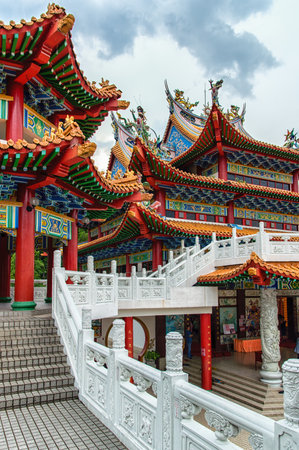 Thean Hou Temple in Kuala Lumpur, Malaysia The Thean Hou Temple is a landmark six-tiered Chinese temple in Kuala Lumpur.のeditorial素材