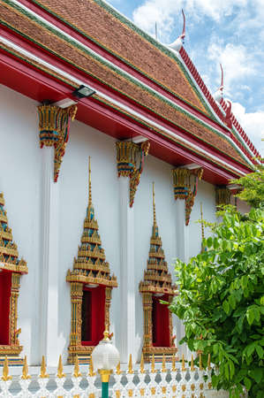 Detail of Wat Suwan temple in Bangkokの写真素材
