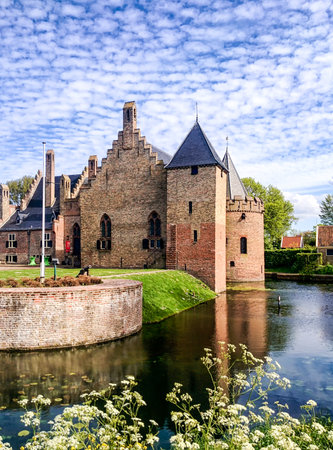 Radboud Castle at Medemblik in hollandのeditorial素材