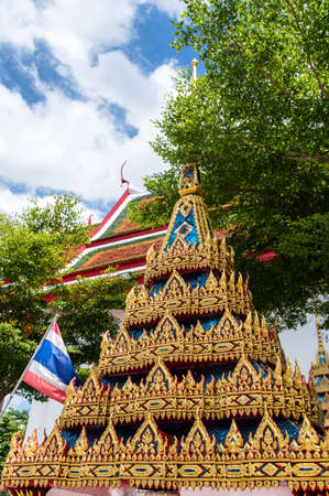 Detail of Wat Suwan temple in Bangkokの写真素材
