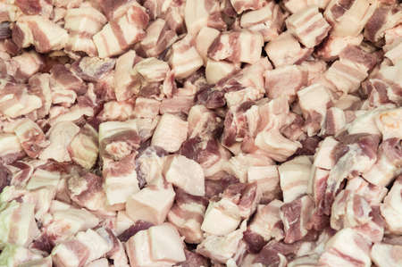 Fresh eat background chuncks of porkの写真素材