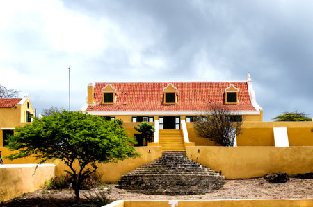 Architectual detail of a caribbean building.のeditorial素材