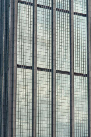 Windows of an Office Building in the finance district of Hong Kongの写真素材