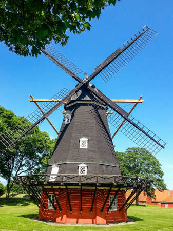 Famous Windmill in Copenhagen, Denmarkの写真素材