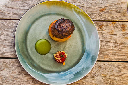 A Haute Cuisine Wagyu Burgerの写真素材