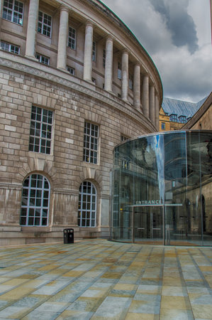 Central Library, Manchester; England; UKのeditorial素材