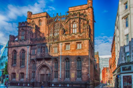 Manchester - city in North West England (UK). Famous John Rylands Library.のeditorial素材
