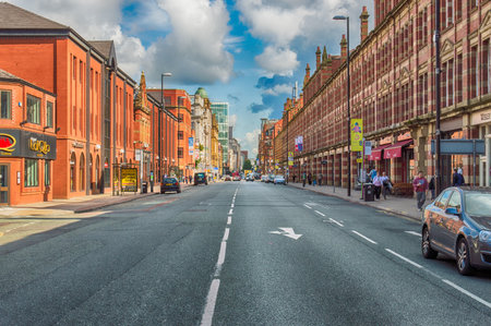 Typical Street in Manchester, Englandのeditorial素材